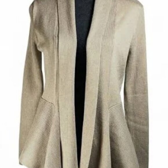 Dana Buchman Sweaters - Dana Buchman Light Tan Ribbed Sweater